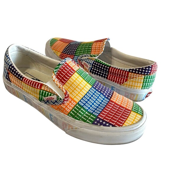 Vans Classic Slip On Pride Rainbow Skate Unisex Casual Sneaker Shoes  M8 - W 9.5 - Picture 3 of 12
